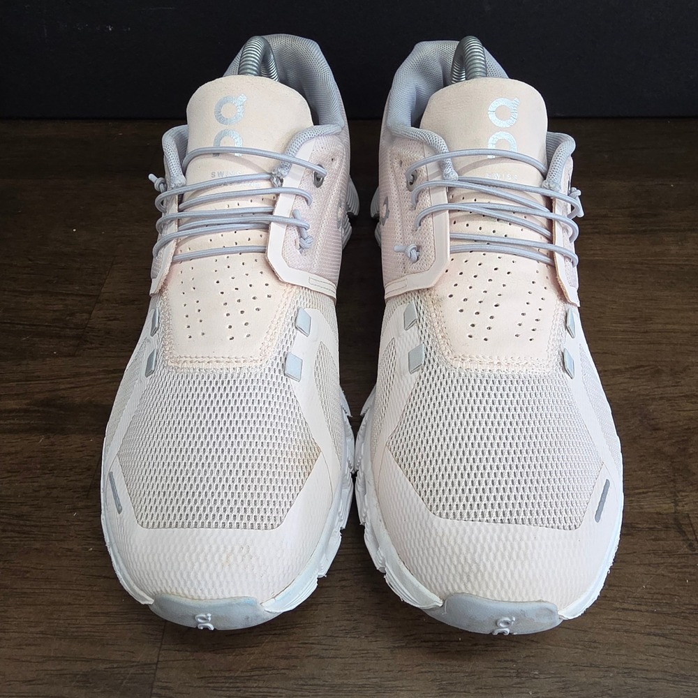 On Cloud Cloud 5 Running Shoes Women Size 10.5 Pink CloudTec Low Top Sneakers - Picture 2 of 11